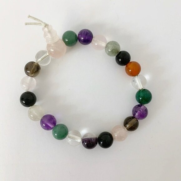 Unbranded Jewelry - Stretch Elastic One Size  glass beads multicolored bracelet